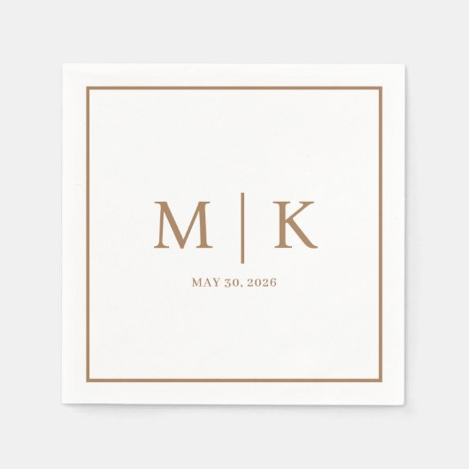 Minimal und Chic | Hochzeit von Napkins Serviette (Vorderseite)