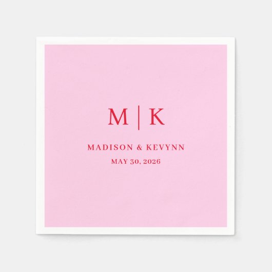 Minimal und Chic | Hochzeit von Napkins Serviette (Vorderseite)