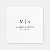 Minimal und Chic | Hochzeit von Napkins Serviette (Vorderseite)