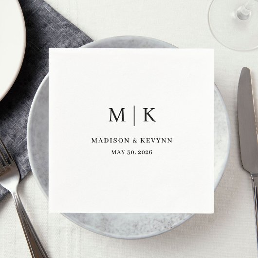 Minimal und Chic | Hochzeit von Napkins Serviette