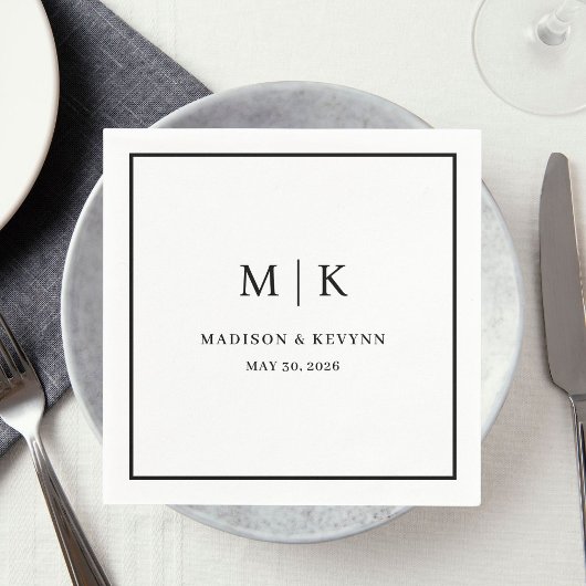 Minimal und Chic | Hochzeit von Napkins Serviette