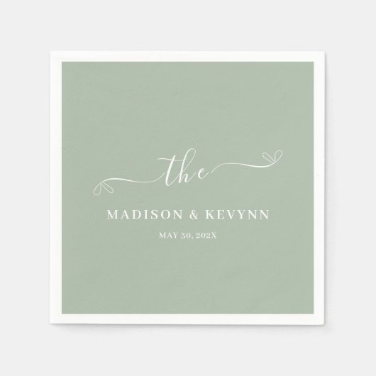 Minimal und Chic | Hochzeit von Napkins Serviette (Vorderseite)