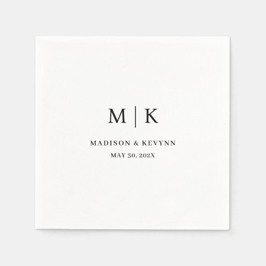 Minimal und Chic | Hochzeit von Napkins Serviette (Vorderseite)