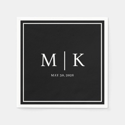 Minimal und Chic | Hochzeit von Napkins Serviette (Vorderseite)