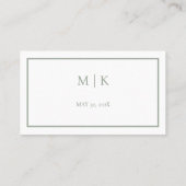 Minimal und Chic | Hochzeitsflat Platzkarte (Rückseite)