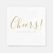 Minimal und Chic | Holidays Cheers Napkins Serviette (Vorderseite)