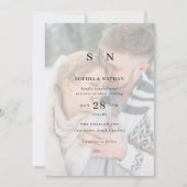 Minimal und Chic | Ihr Foto mit Overlay Wedding Einladung (Vorderseite)