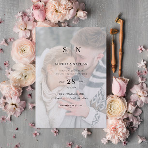Minimal und Chic Ihr Foto mit Overlay Wedding Einladung