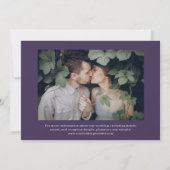 Minimal und Chic | Lila Hochzeit von Fotos Einladung (Rückseite)