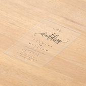 Minimal und Chic | Magenta Red Wedding Acryleinladungen (Ablage )