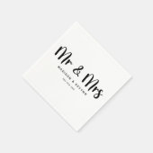 Minimal und Chic Mr & Mrs. | Hochzeit Serviette (Ecke)