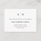 Minimal und Chic | New Address Insert (Vorderseite)