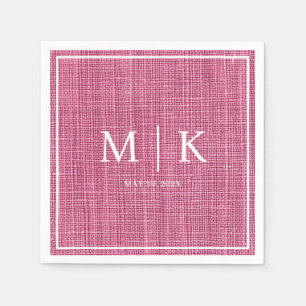 Minimal und Chic   Pink Denim Fabric Wedding Serviette