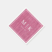 Minimal und Chic | Pink Denim Fabric Wedding Serviette (Ecke)
