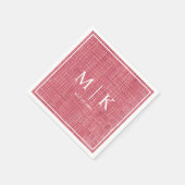 Minimal und Chic | Pink Denim Fabric Wedding Serviette (Ecke)