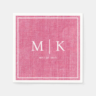 Minimal und Chic   Pink Denim Fabric Wedding Serviette
