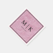 Minimal und Chic | Pink Denim Fabric Wedding Serviette (Ecke)