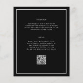 Minimal und Chic QR Code Budget Einladung Hochzeit (Rückseite)