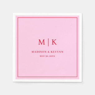 Minimal und Chic Rosa Hochzeit von Napkins Serviette