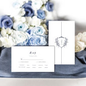 Minimal und Chic | RSVP für Navy und White Wedding Begleitkarte