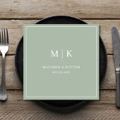 Minimal und Chic Sage Green | Hochzeit von Napkins Serviette