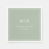 Minimal und Chic Sage Green | Hochzeit von Napkins Serviette (Vorderseite)