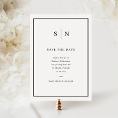 Minimal und Chic | Schwarz-Weiß-Grenzhochzeit Save The Date