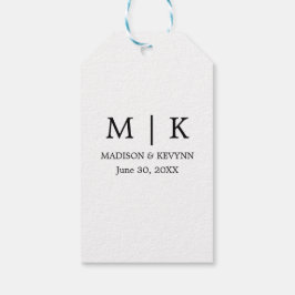 Minimal und Chic | Schwarz-Weiß-Hochzeit Geschenkanhänger