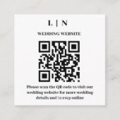 Minimal und Chic | Schwarz-Weiß-QR-Code Hochfahren Begleitkarte (Vorderseite)