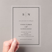 Minimal und Chic | Schwarze Grenzhochzeit Acryleinladungen (Insitu (Handheld))