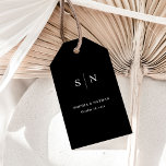 Minimal und Chic | Schwarze Hochzeit Geschenkanhänger<br><div class="desc">Diese eleganten,  modernen,  dunkelschwarzen Gastgeschenk Hochzeit-Geschenkanhänger zeichnen sich durch ein schlichtes Schwarz-Weiß-Design aus,  das minimalistischen Stil ausstrahlt. Fügen Sie Ihre Initialen oder Monogramme hinzu,  um sie komplett zu Ihrem eigenen zu machen.</div>