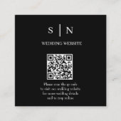 Minimal und Chic | Schwarzer/weißer QR-Code Begleitkarte (Vorderseite)
