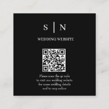 Minimal und Chic | Schwarzer/weißer QR-Code