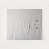 Minimal und Chic | Soft Gray and Black Wedding Wandteppich (Vorderseite (Horizontal))