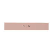 Minimal und Chic | Terracotta Monogram Einladungsbanderole (Flach)