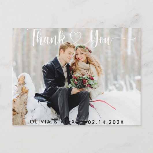 Minimal und Chic Vielen Dank Postkarte (Vorderseite)