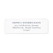 Minimal und Chic | Weiß und Navy Blau (Vorne)