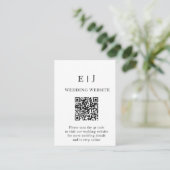 Minimal und Chic | Weiße und BLACK-Weberei Begleitkarte (Stehend Vorderseite)