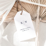 Minimal und Chic | White and Navy Blue Wedding Geschenkanhänger<br><div class="desc">Diese eleganten,  modernen Gastgeschenk Hochzeiten in Weiß- und Dunkelblau-Marineblau zeichnen sich durch ein schlichtes Textdesign aus,  das minimalistisch wirkt. Fügen Sie Ihre Initialen oder Monogramme hinzu,  um sie komplett zu Ihrem eigenen zu machen.</div>
