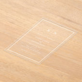 Minimal und Chic | White Border Wedding Acryleinladungen (Ablage )