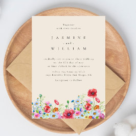 Minimal und Chic | Wildblume Boho Wedding Einladung