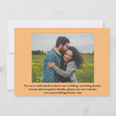 Minimal und ChicDusty Blue Zwei-Foto Hochzeit Einladung (Rückseite)