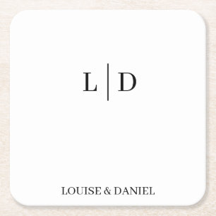 Minimal und einfach Personalisiert Rechteckiger Pappuntersetzer