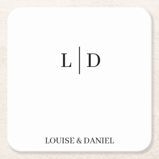 Minimal und einfach Personalisiert Rechteckiger Pappuntersetzer (Vorderseite)
