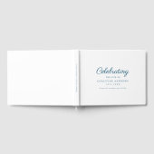 Minimal und elegant "Feiern des Lebens" Weiß Gästebuch (Voll)