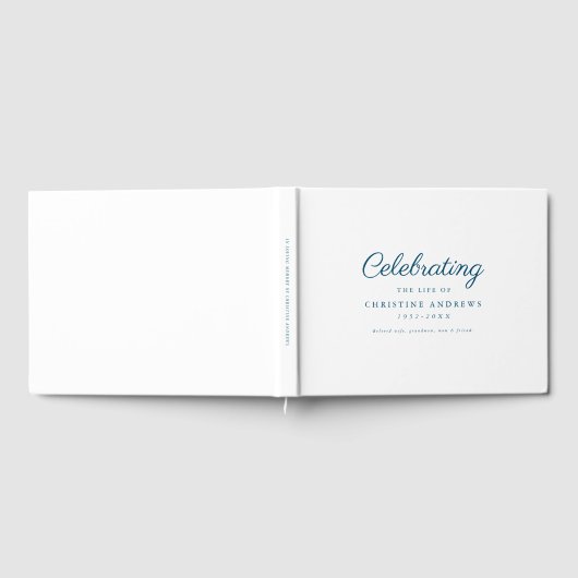 Minimal und elegant "Feiern des Lebens" Weiß Gästebuch (Voll)