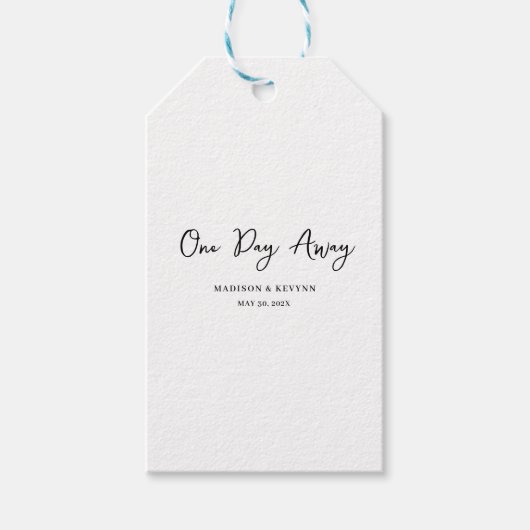 Minimal und elegant | Hochzeit Geschenkanhänger (Vorderseite)