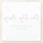 Minimal und elegant | Hochzeit Glasuntersetzer (Rückseite)