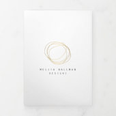 Minimal und modern Gold Designer Scribble Broschür Dreifach Gefaltete Karte (Cover)