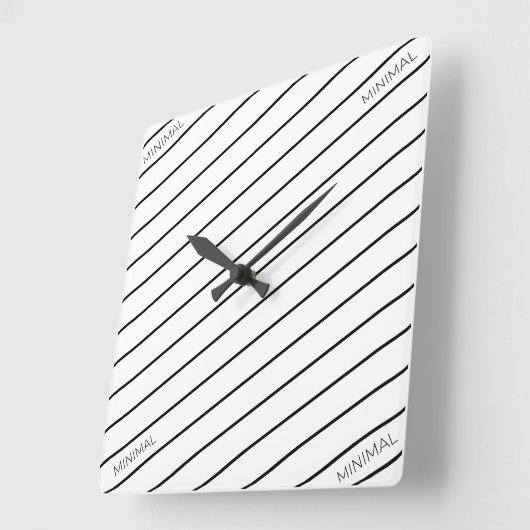 Minimal und modern quadratische wanduhr (Winkel)